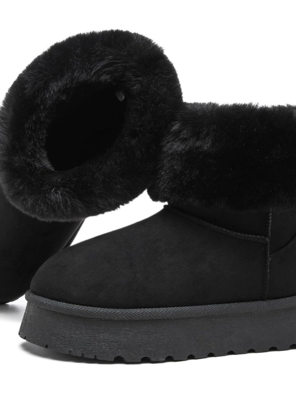 Womens Snow Winter Boots Fuzz Short Mini Ankle Booties
